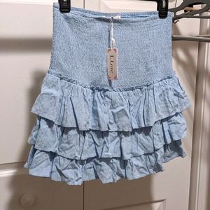 NWT baby blue stretchy skirt